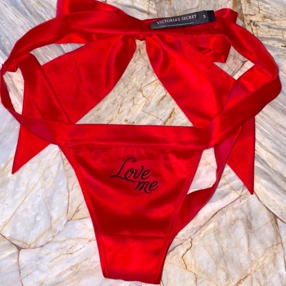VS Very Sexy "Love me'' Red Small Panty Underwear
